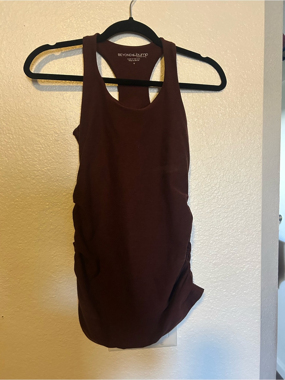 Beyond the Bump Women's Racerback Maternity Tank - Burgundy